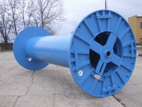 reel roller platforms designed to make cable pay-out and take-up easier  when handling large heavy reels of cable