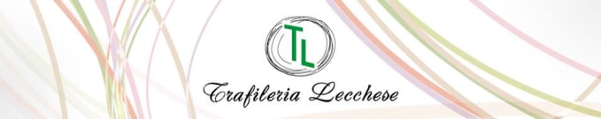 Trafileria Lecchese company logo featuring green TL letters within a sketched circle above the elegant cursive text 'Trafileria Lecchese'.
