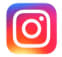 Instagram logo, a colorful gradient square icon featuring a white outline of a vintage camera.