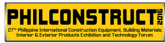 Logo di PHILCONSTRUCT 2016, la 27ª Fiera Internazionale Filippina di attrezzature edili, materiali da costruzione, prodotti per interni ed esterni e forum tecnologico.