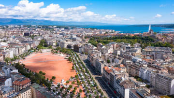 Aerial view of Geneva