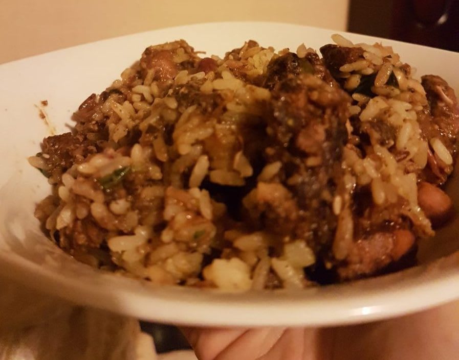 Chicken mole and rice