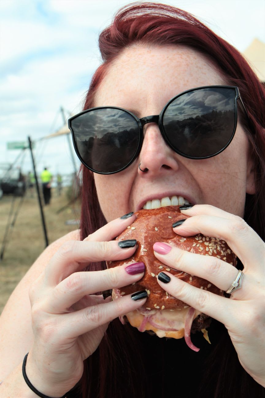 Bite Your Brum enjoys a tasty burger