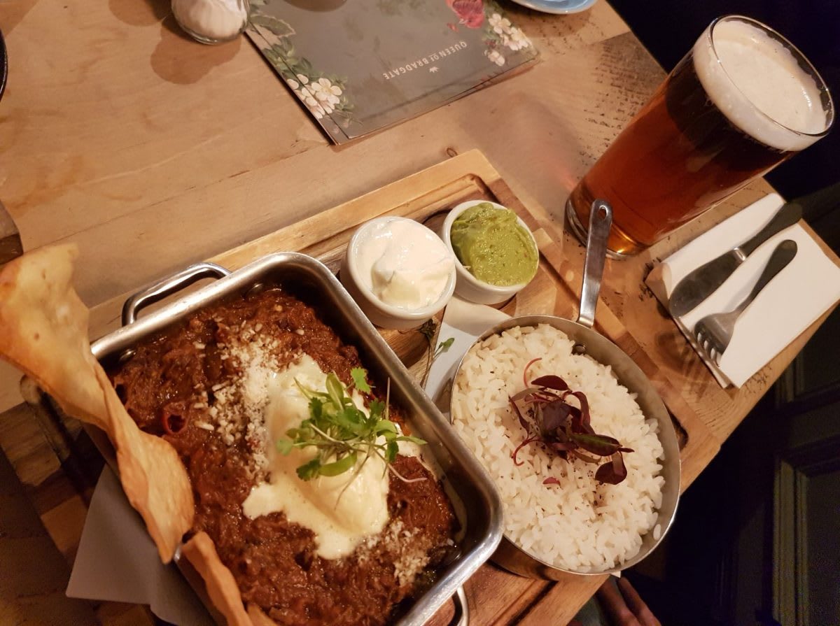 Shin of beef chilli at the Queen of Bradgate Leicester