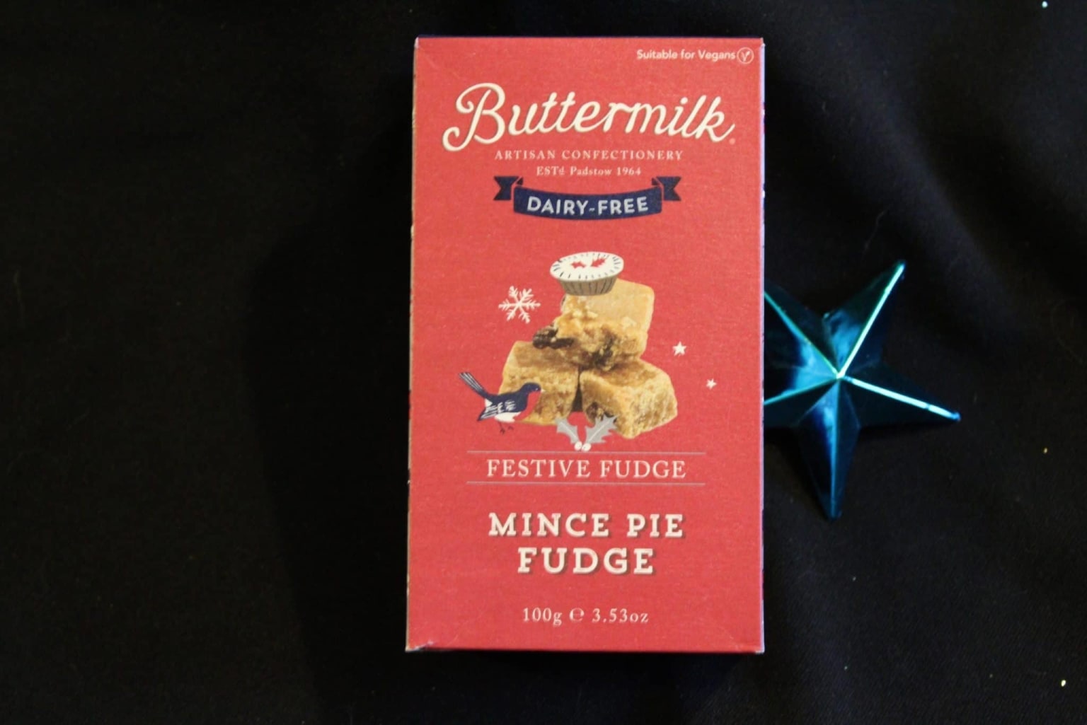 Buttermilk dairy free mince pie fudge