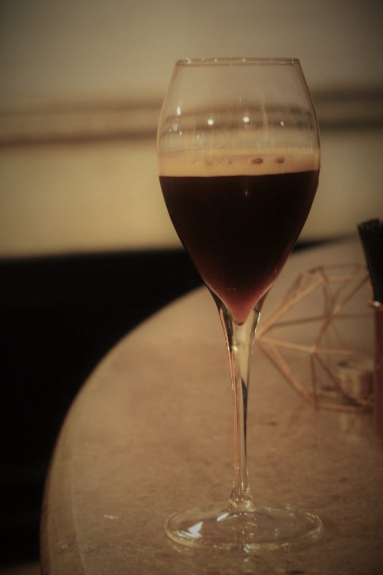 Non alcoholic espresso martini mocktail
