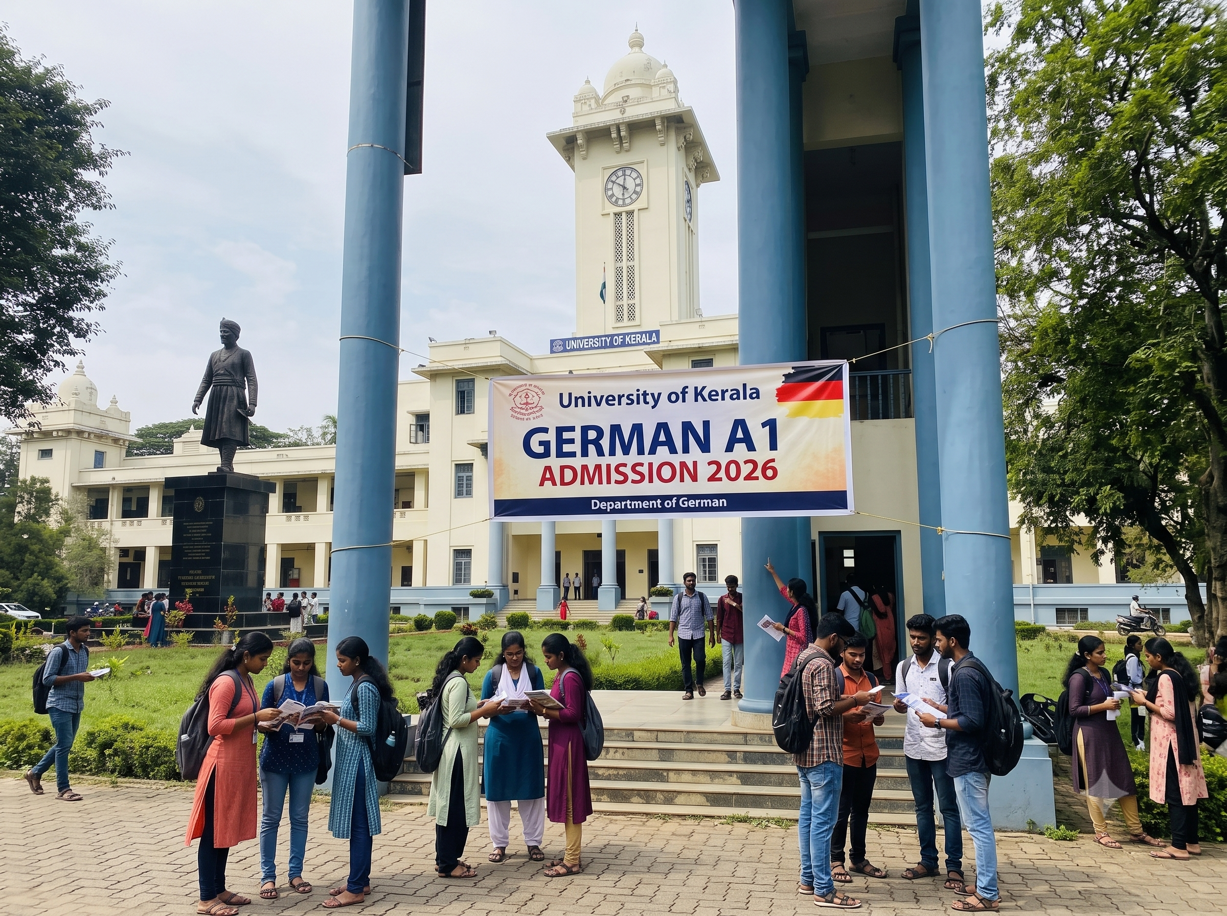 Indian University campus and academic lecture building