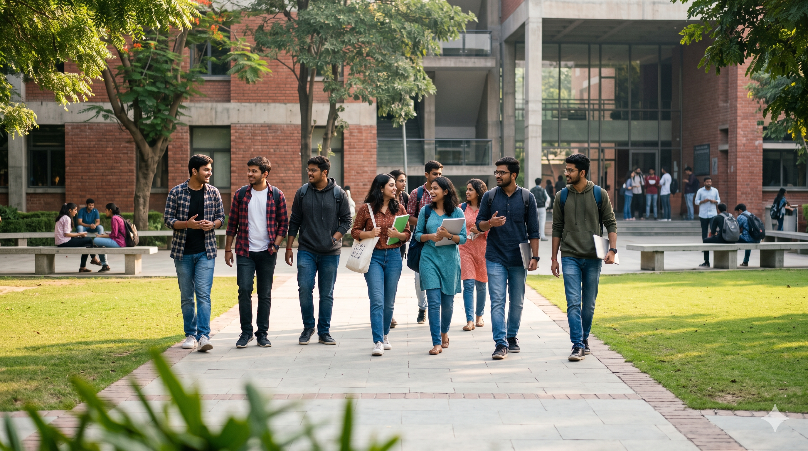 Indian University campus and academic lecture building