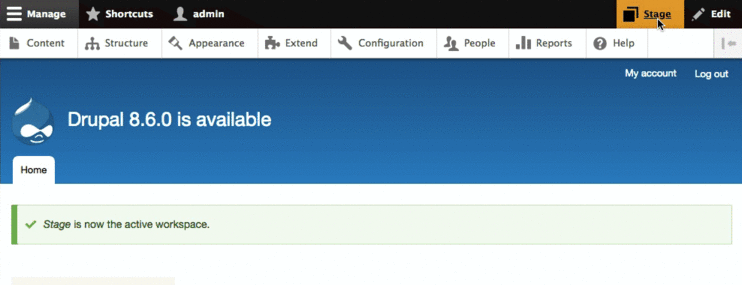 Drupal 8.6.0 Workspaces