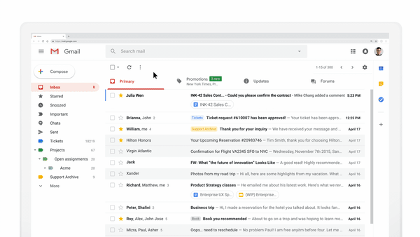 Commenting on dynamic Gmail email