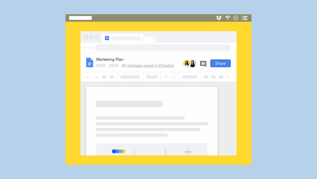 Adding comments to a Google Docs file from Dropbox, with notification