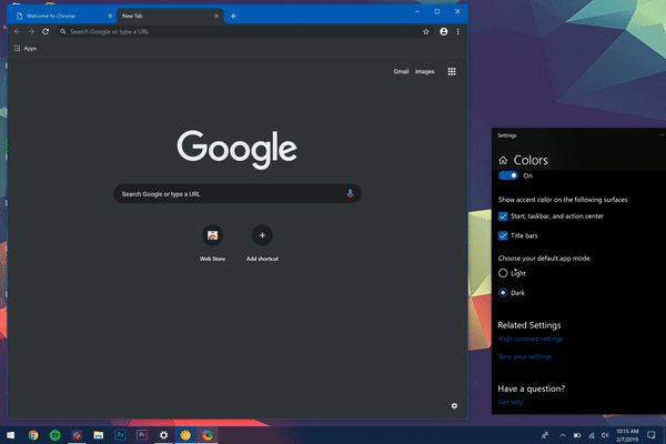 Switching to Dark Mode in Chrome 74