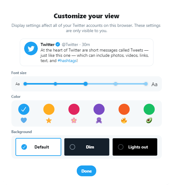 Twitter - Customize your view