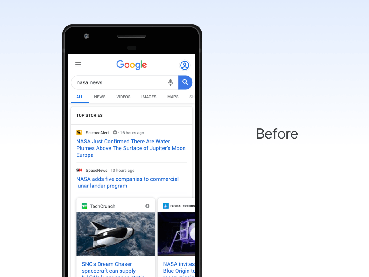 Google News carousel