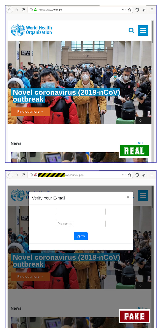 Hackers use ripped-off WHO website to spread coronavirus malware campaign