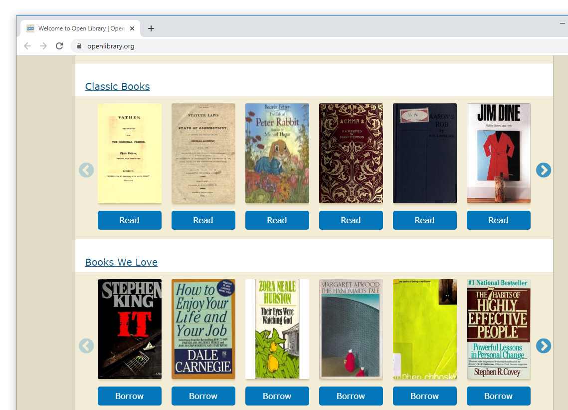 The Internet Archive's Open Library project