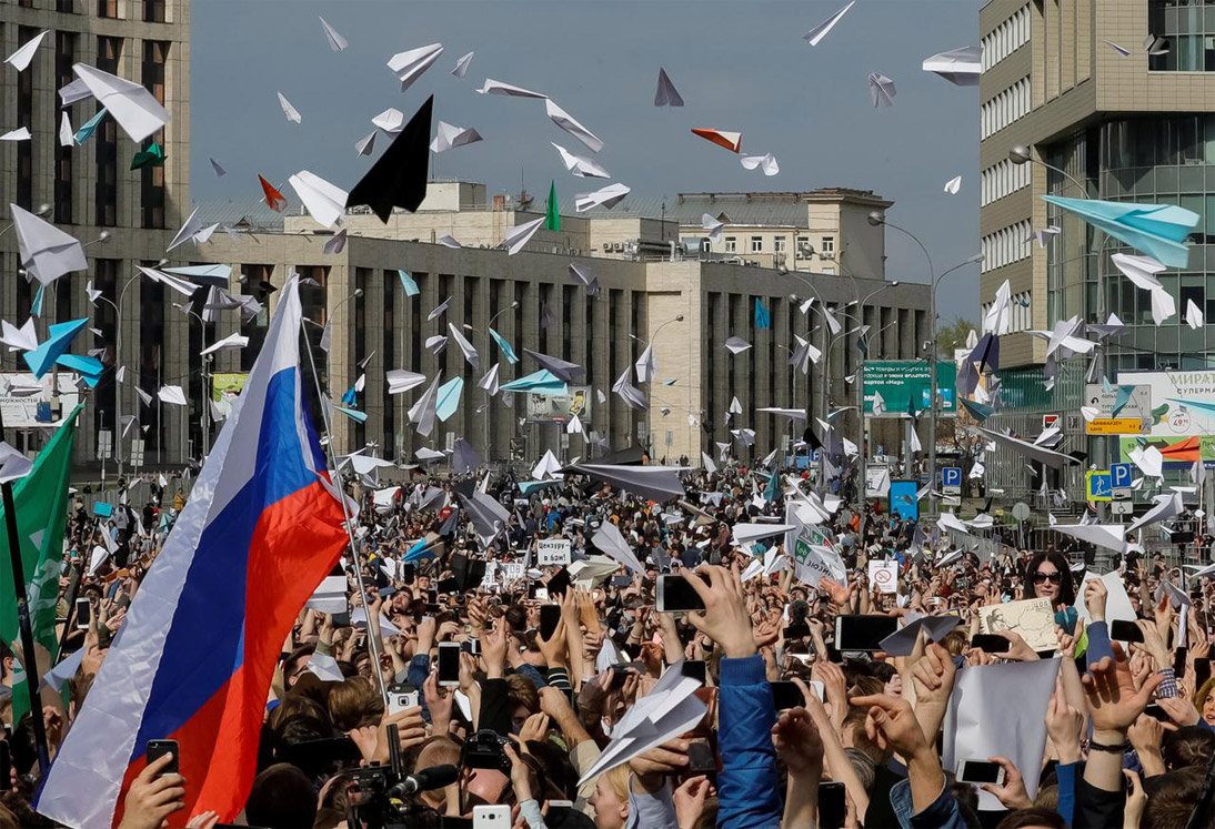 Telegram users protested in Moscow