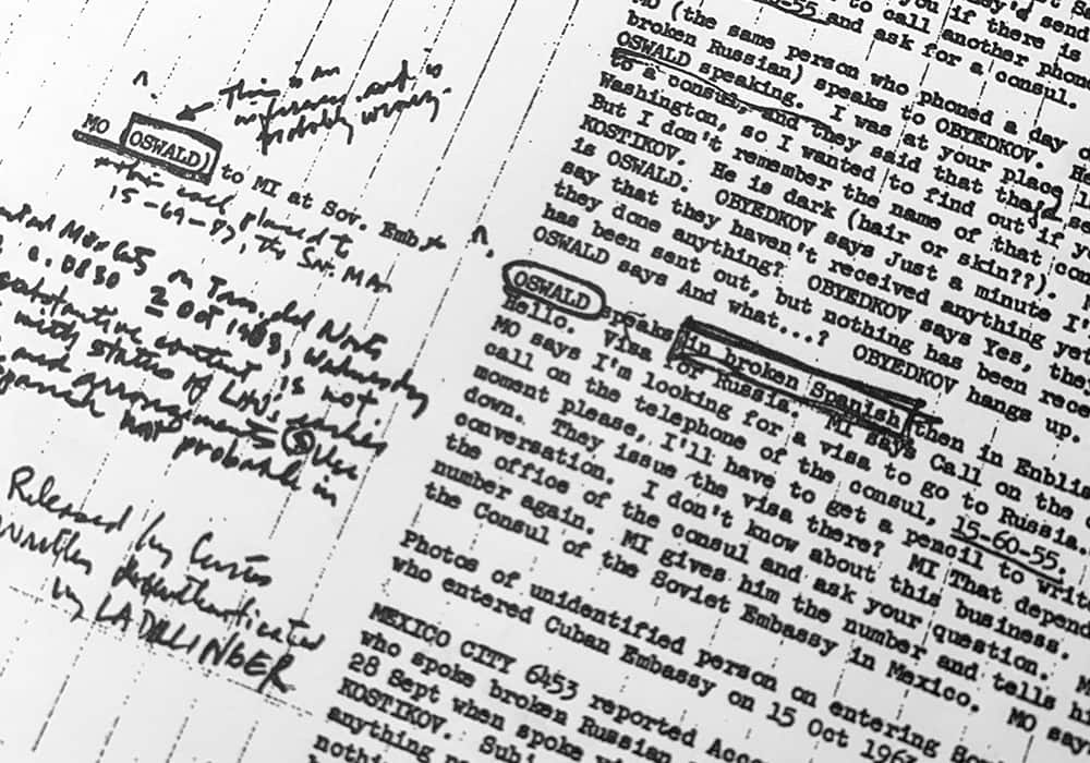 One of the documents reveals that Oswald speaks
