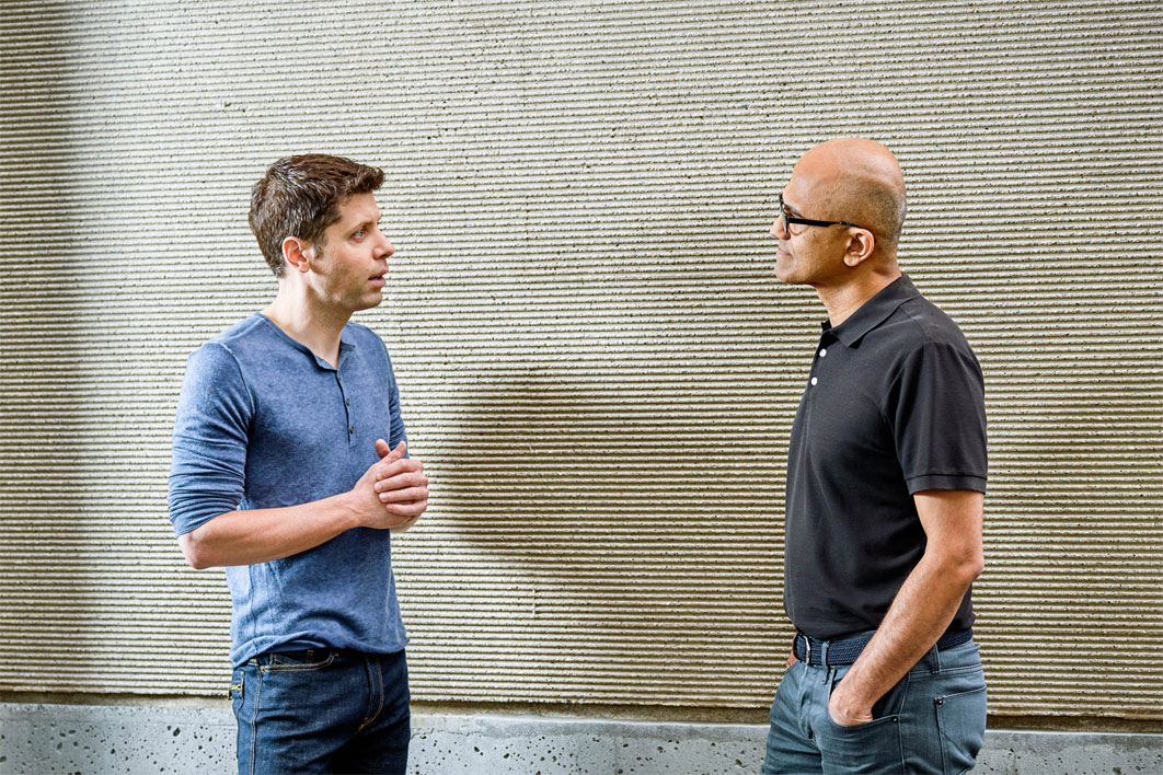 Sam Altman, Satya Nadella