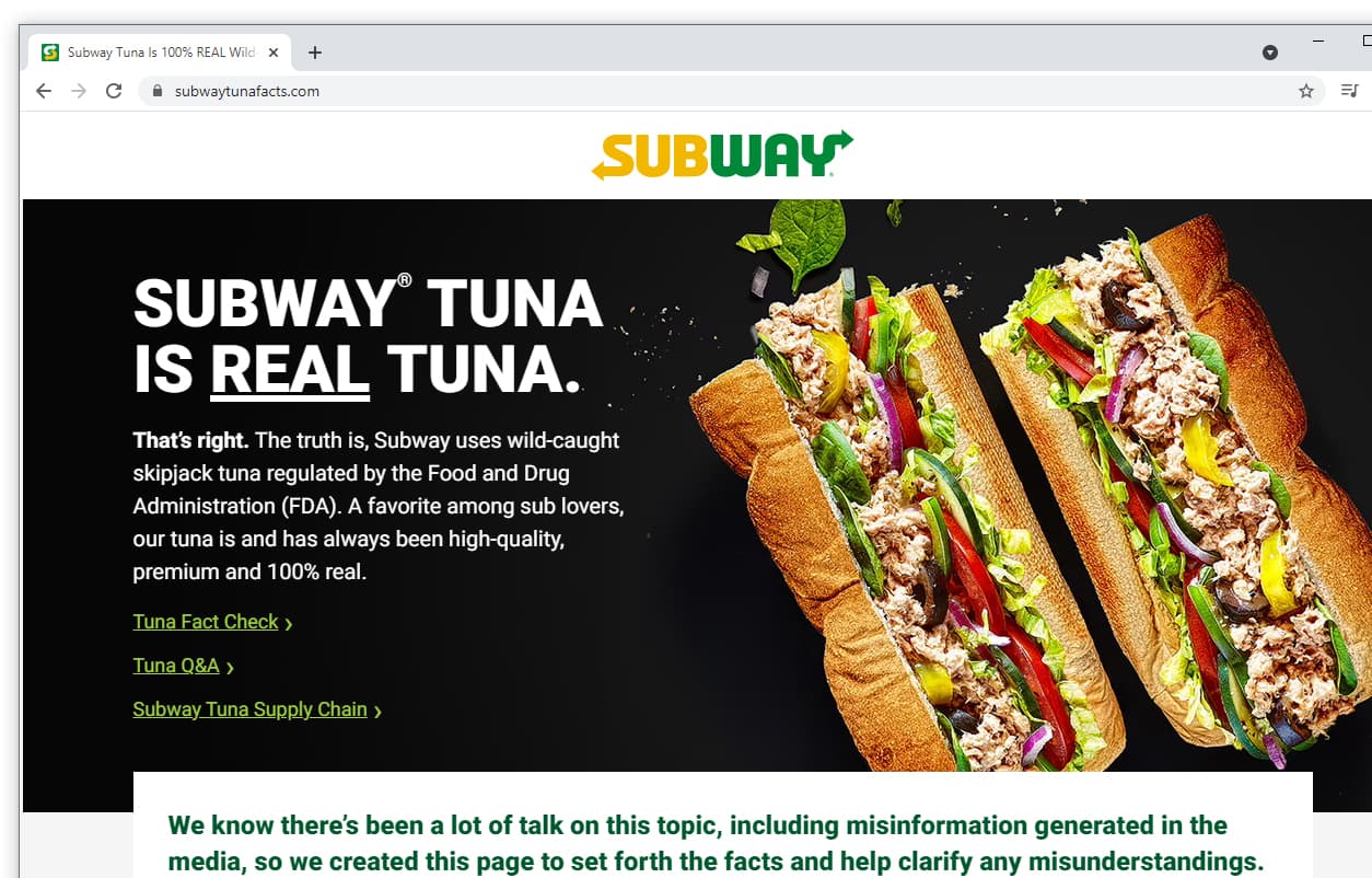 SubwayTunaFacts.com