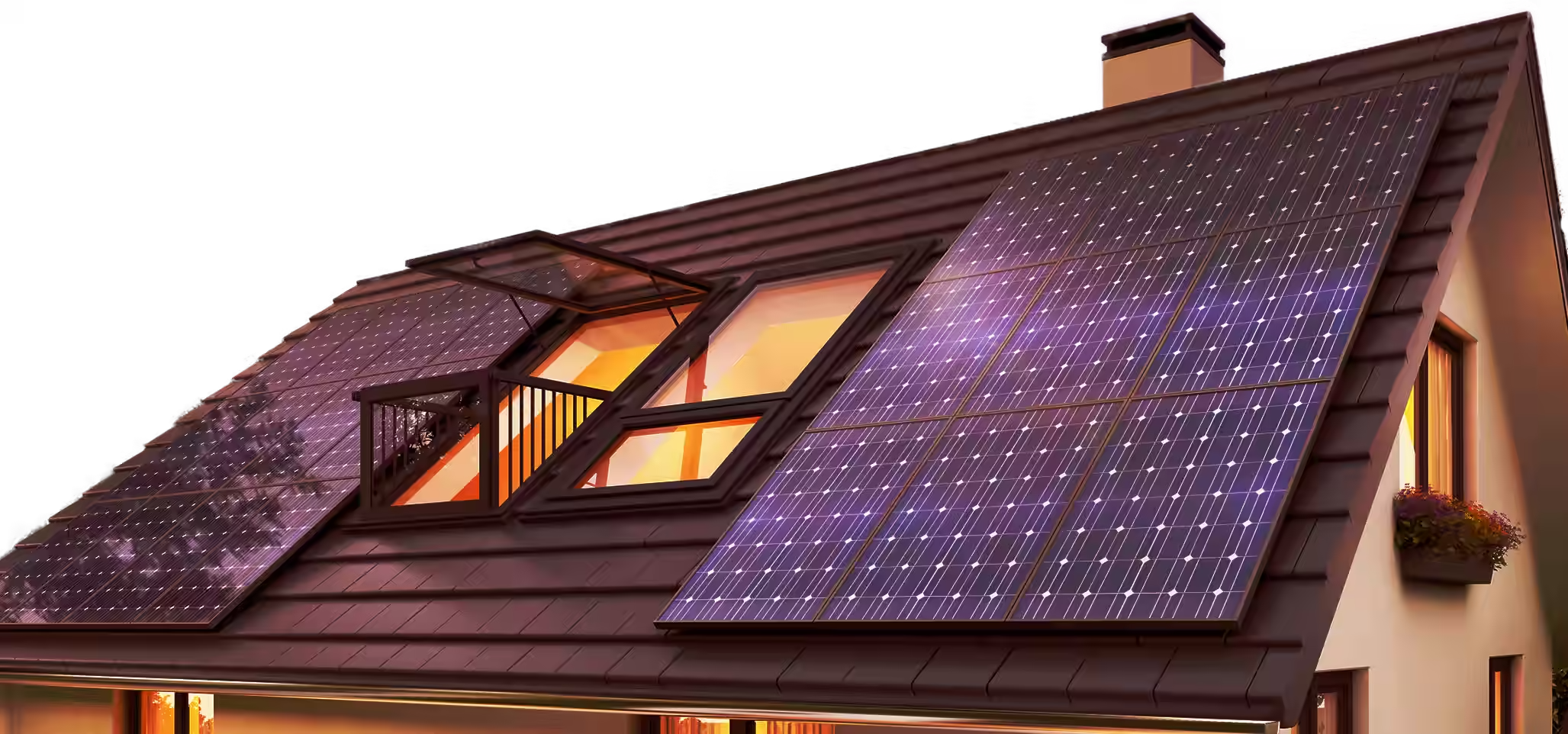 House with solar panels