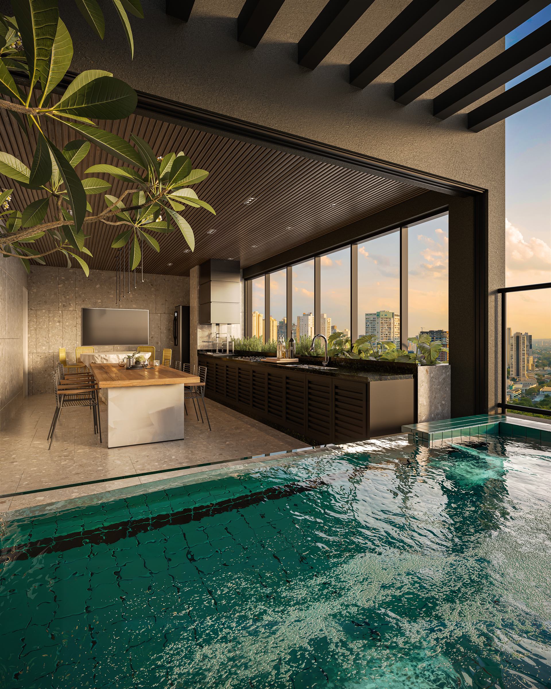 Rooftop com piscina privativa