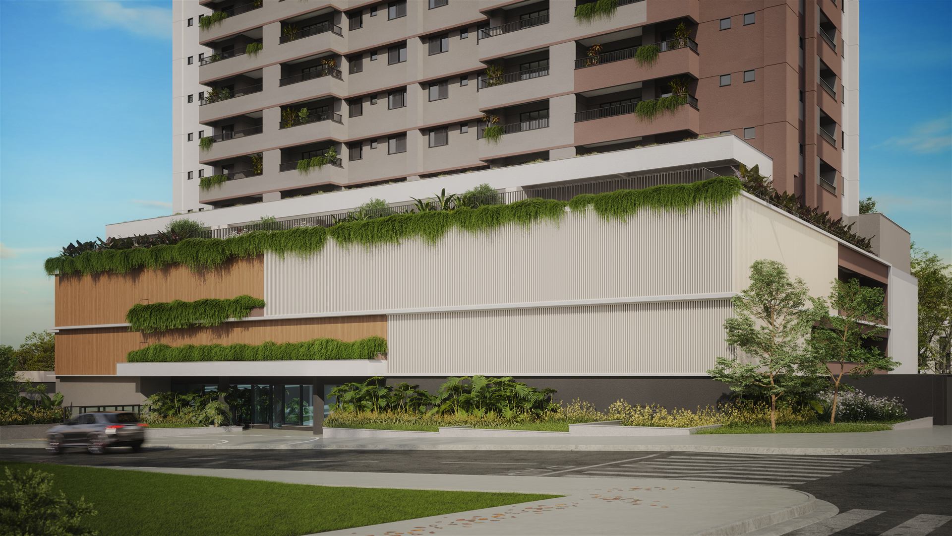 Fachada Residencial Una Areião