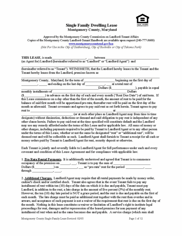 montgomery county lease single family ezlandlordforms