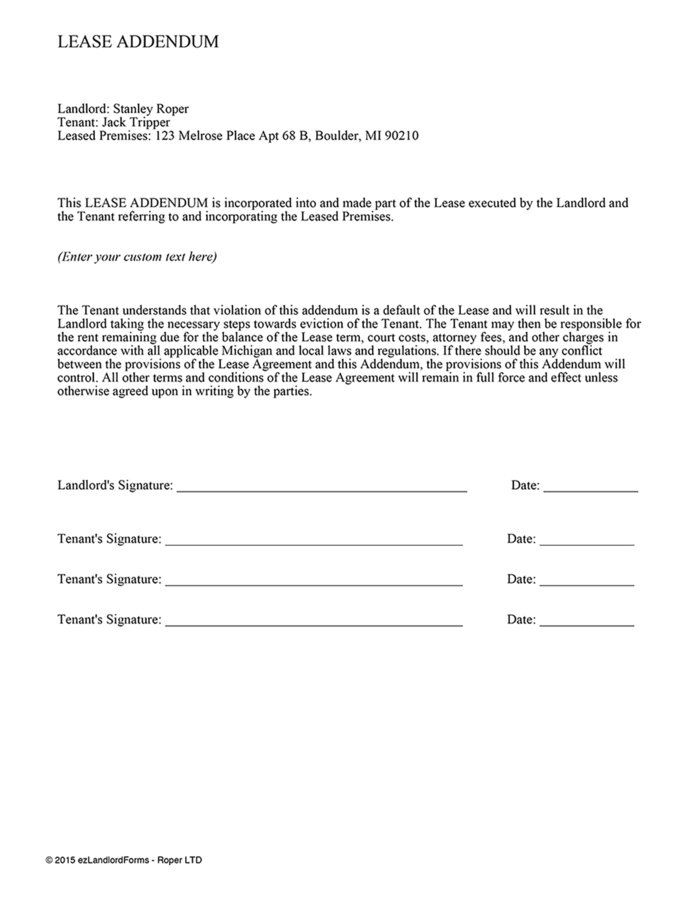 Free Addendum Template