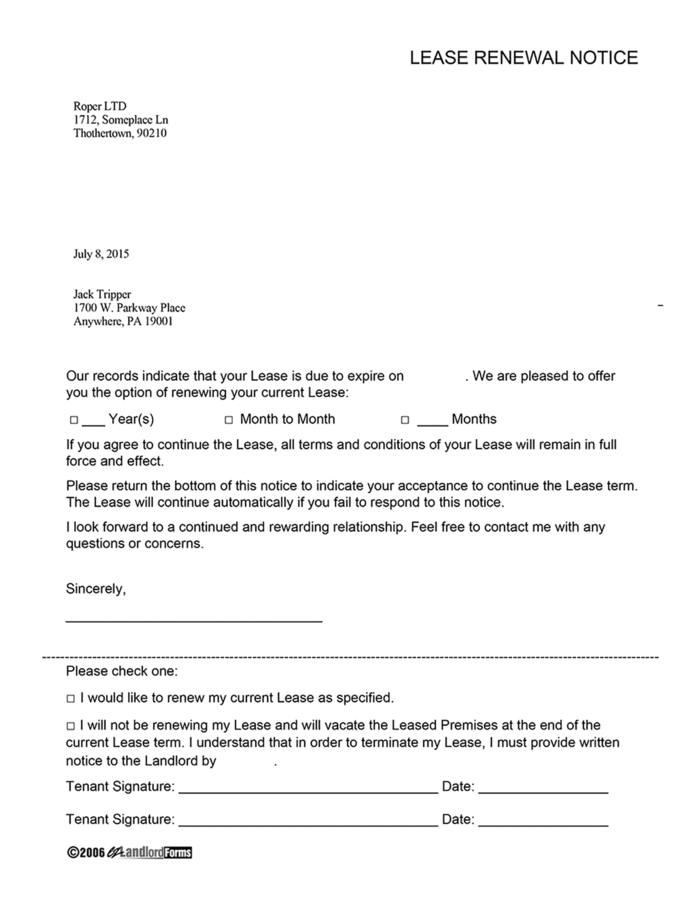  Lease Agreement Extension Letter Sample Extension Of Lease Agreement 