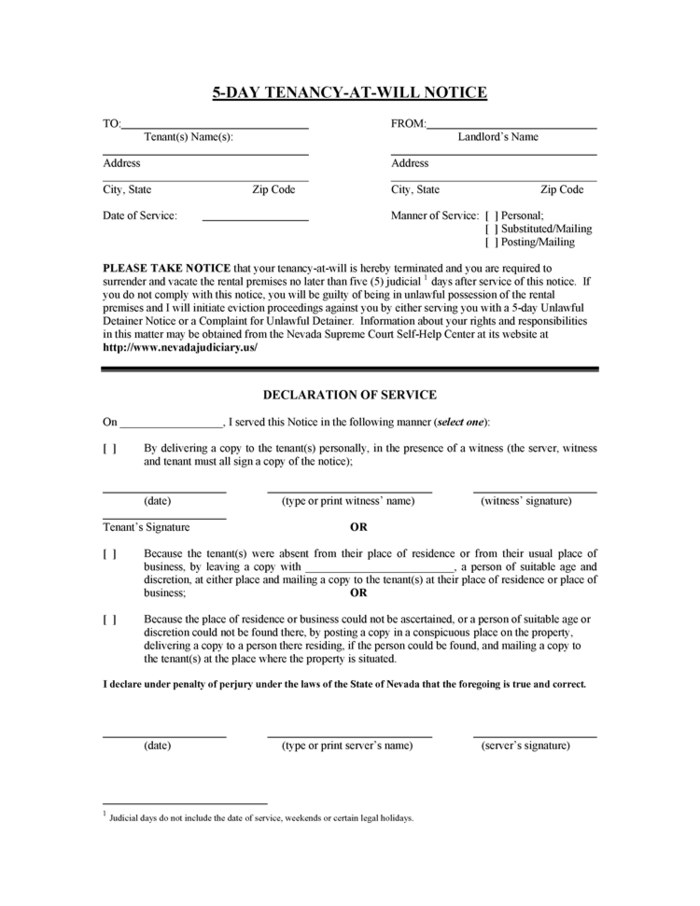 nevada-5-day-tenancy-at-will-notice-ezlandlordforms