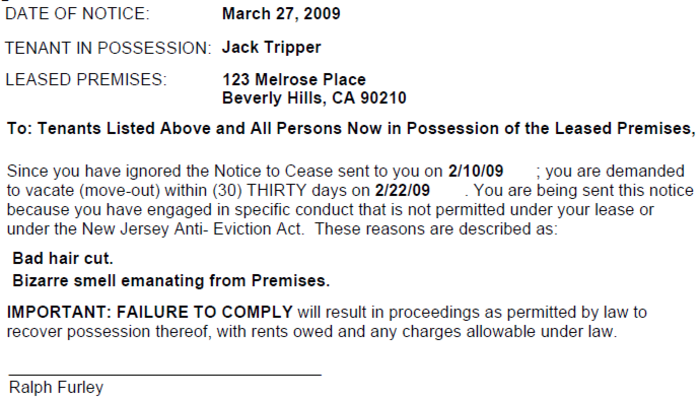 New Jersey 30 Day Notice to Quit | ezLandlordForms