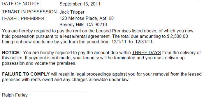 new mexico 3 day notice for non payment of rent ezlandlordforms