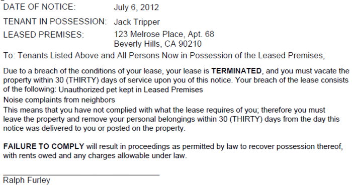 pennsylvania 30 day notice to quit ezlandlordforms