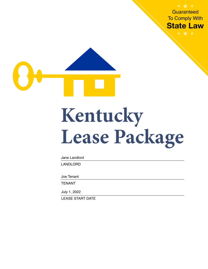 Kentucky Lease Agreement with ezSign | ezLandlordForms for Free Printable Lease Agreement Kentucky