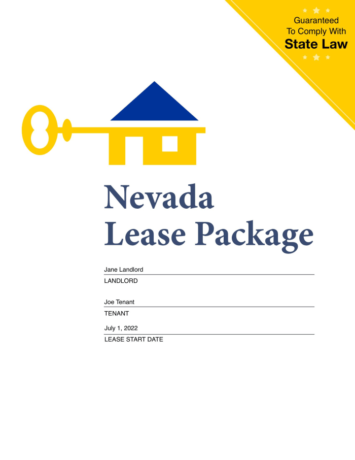 nevada lease agreement with ezsign ezlandlordforms