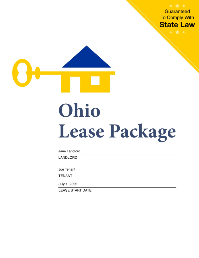 ohio lease agreement with ezsign ezlandlordforms