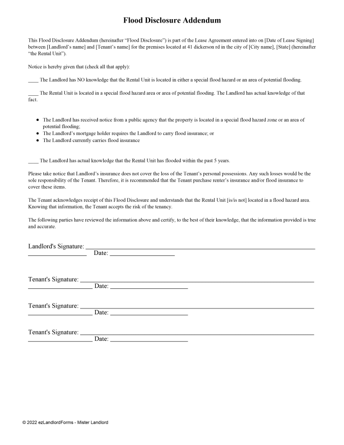 Apartment Flood Letter