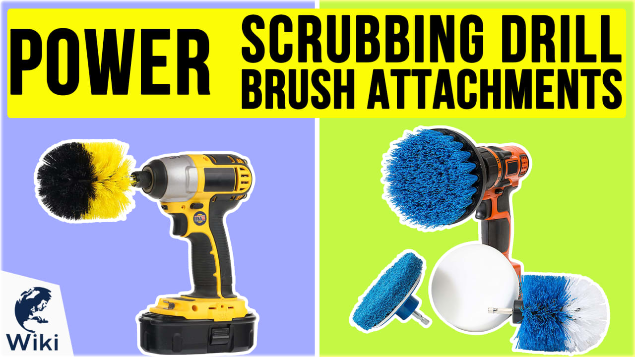 Hyper Tough Nylon Scrub Brush Cleaning Attachments for Power Drills, 3-Piece