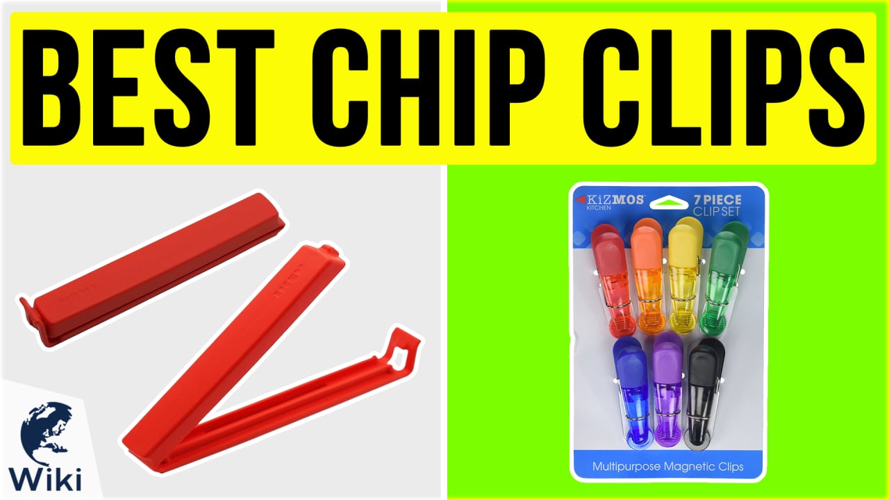  Chip Clips, Utility PVC-Coated Steel Clip for Food