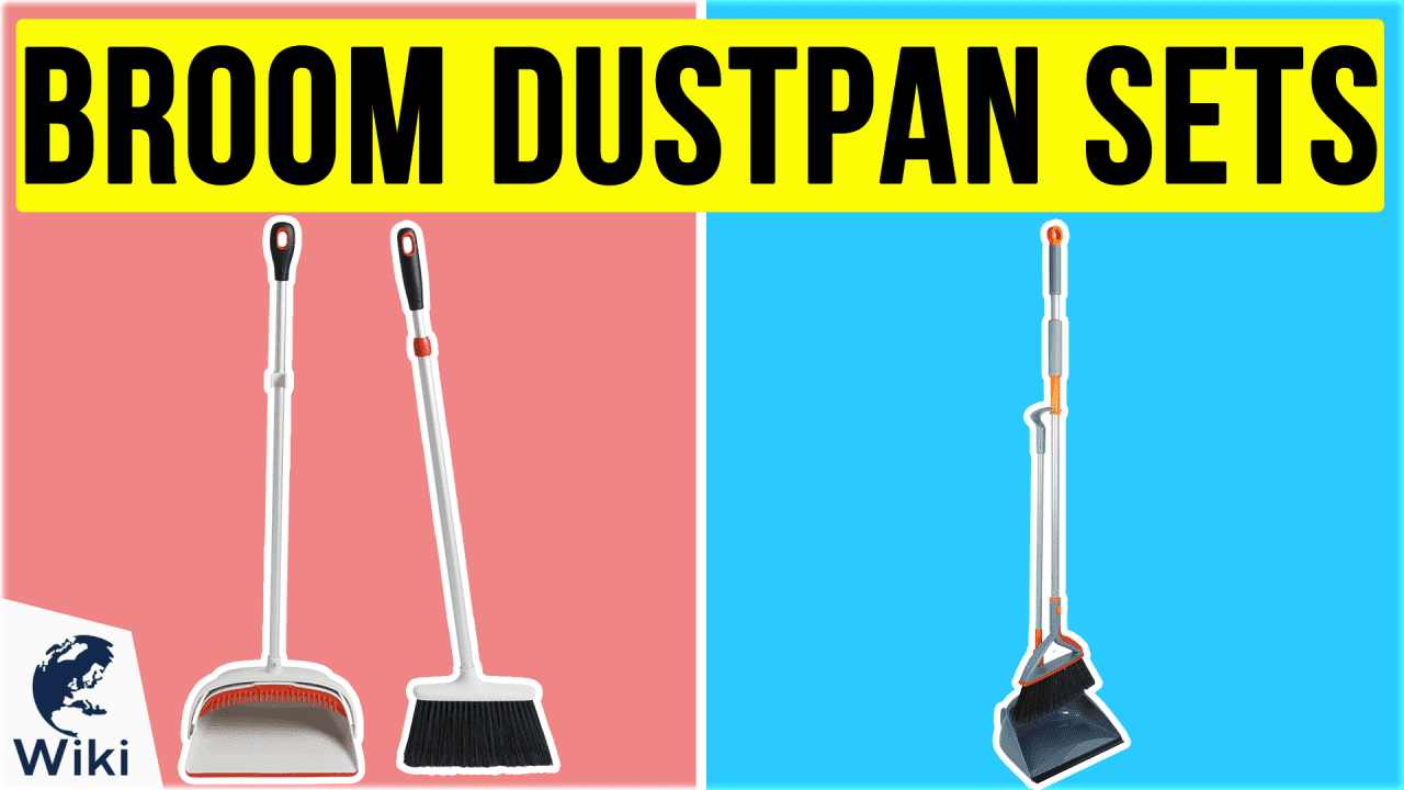 51 Easy Upright Broom and Dustpan Set w/ Lid Stainless Steel Combo Sweep  Clean