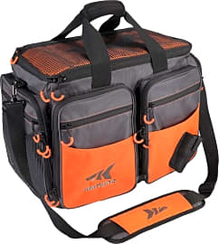 Elkton Outdoors Rolling Fishing Tackle Box Bag with 5 Removable Tackle Trays