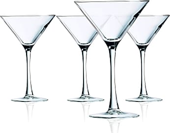 JoyJolt 4-Piece Afina Cocktail Glasses Set Martini Glasses- 8-Ounces