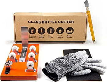 Bottle Glass Cutter Kit Glass Bottle Cutter DIY Tool Bottle Cutter & Glass  Cutter Kit Round and Square Portable Quick Glass Cutting Kit Glass Cutter  for Wine Bottles Glass (Bottle Cutter) 