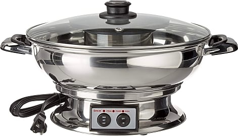 Shabu Shabu Hot Pot, Electric Mongolian Hot Pot With Divider