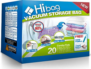 Vacwel 8-Pack Variety - Ziplock Vacuum Storage Bags for Clothes - Spac