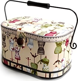 Juvale Vintage Sewing Basket Organizer with Sewing Kit