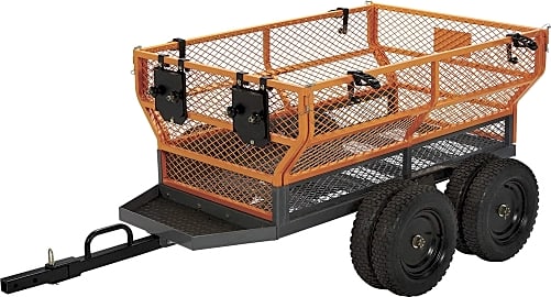 Gorilla Carts Steel Utility Cart, 9 Cubic Feet Garden Wagon Moving Cart  With Wheels, 1200 Pound Capacity, Removable Sides & Convertible Handle,  Black : Target