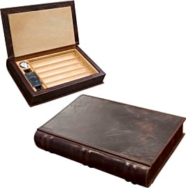 Galiner Cigar Travel Humidor Case Cedar Tray Holder Golf Cigars Humidity  Holder
