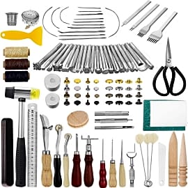 BUTUZE Leather Working Tools Leather Tool Kit Practical Leather Craft Kit  with